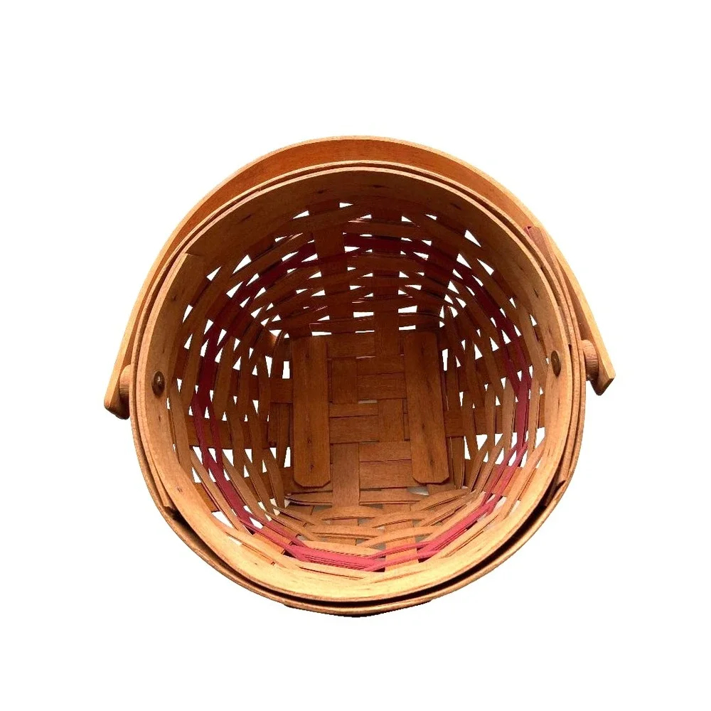VTG Longaberger Christmas Collection 1994 Jingle Bell Basket w/ Imperial Stripe